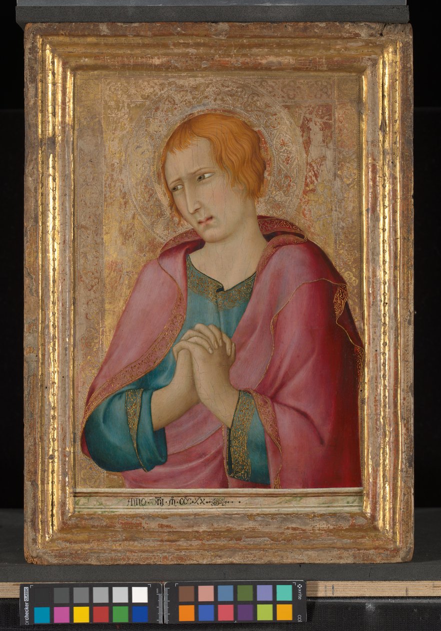 Pyhä Johannes evankelista, 1320 (tempera paneelissa) tekijältä Simone Martini