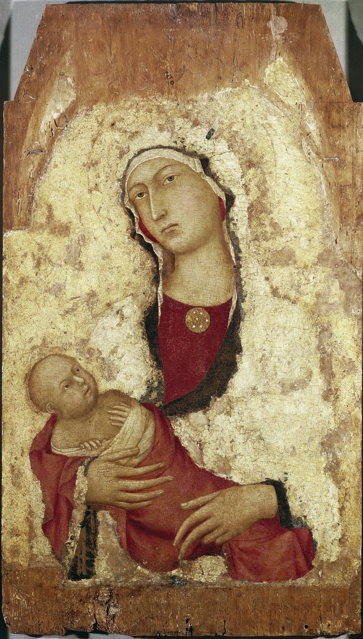 Neitsyt ja lapsi (tempera puulla tekijältä Simone Martini