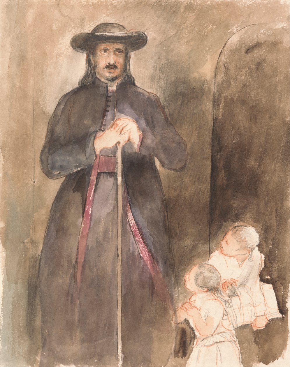 Pappi, jolla on kaksi lasta tekijältä Sir David Wilkie