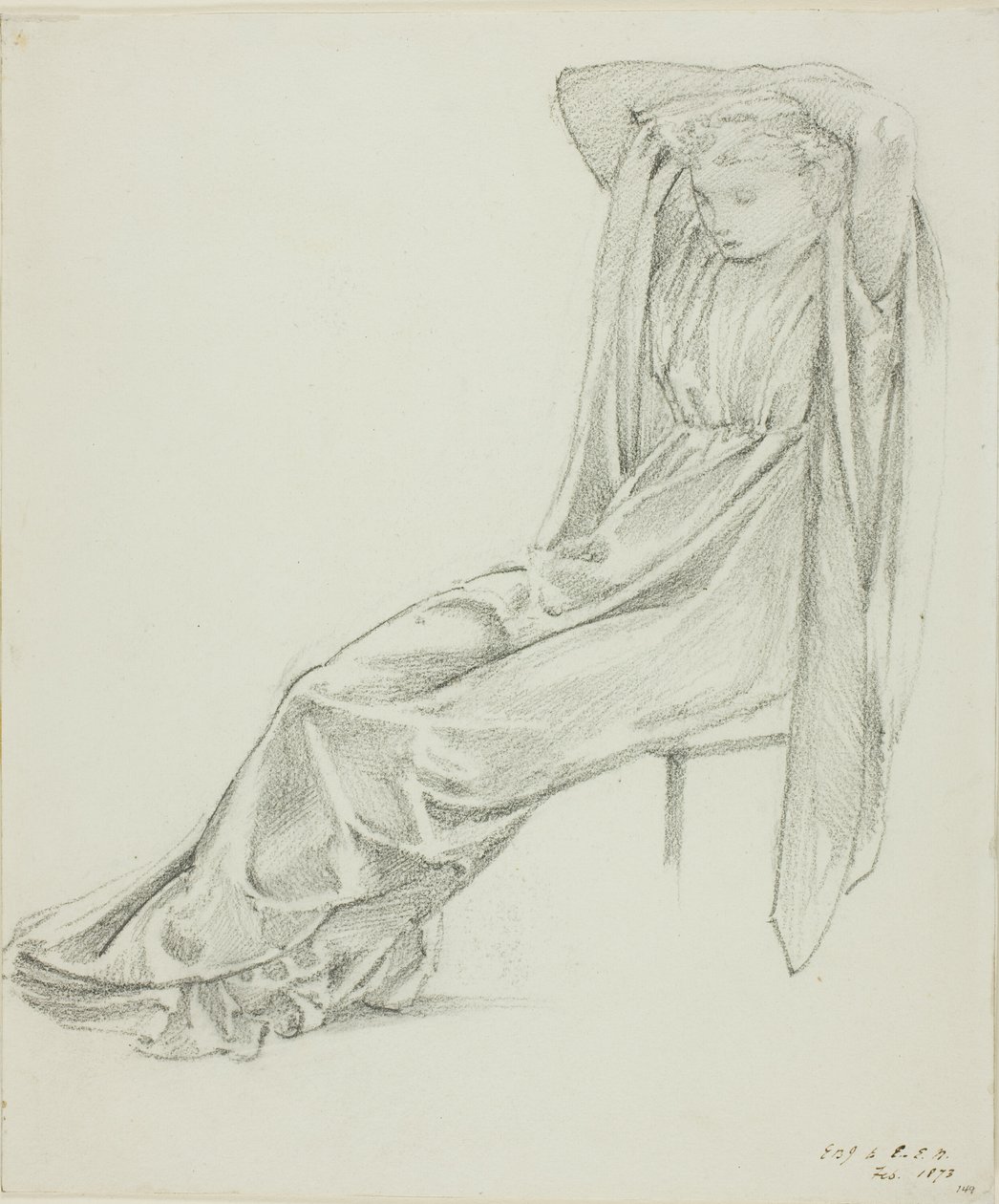 Istuva naishahmo tekijältä Sir Edward Burne Jones