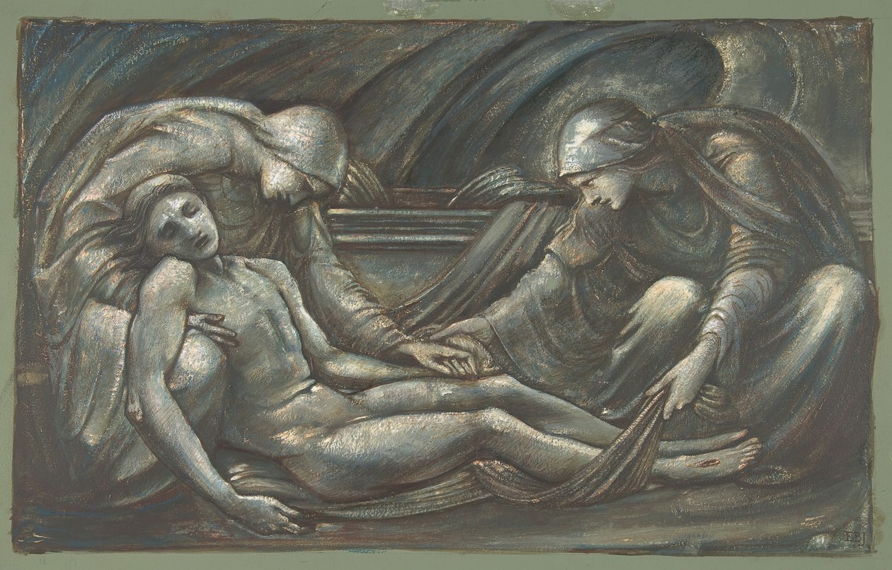 Hautaus, 1879. tekijältä Sir Edward Coley Burne Jones