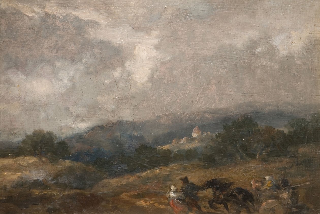 Maisemapiirros, 1877. tekijältä Sir John Gilbert