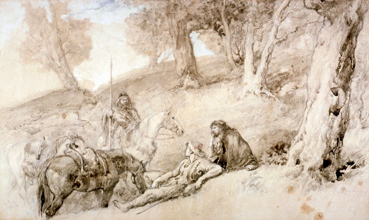 "Warriors Resting", 1800-luku. tekijältä Sir John Gilbert
