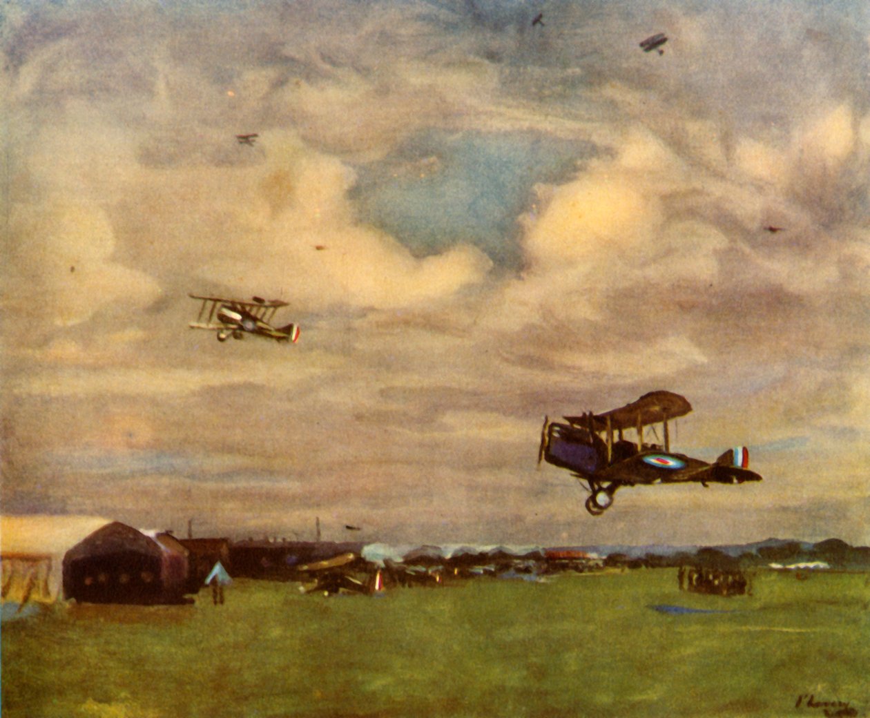 "Lentopaikka vuonna 1918", 1944. tekijältä Sir John Lavery
