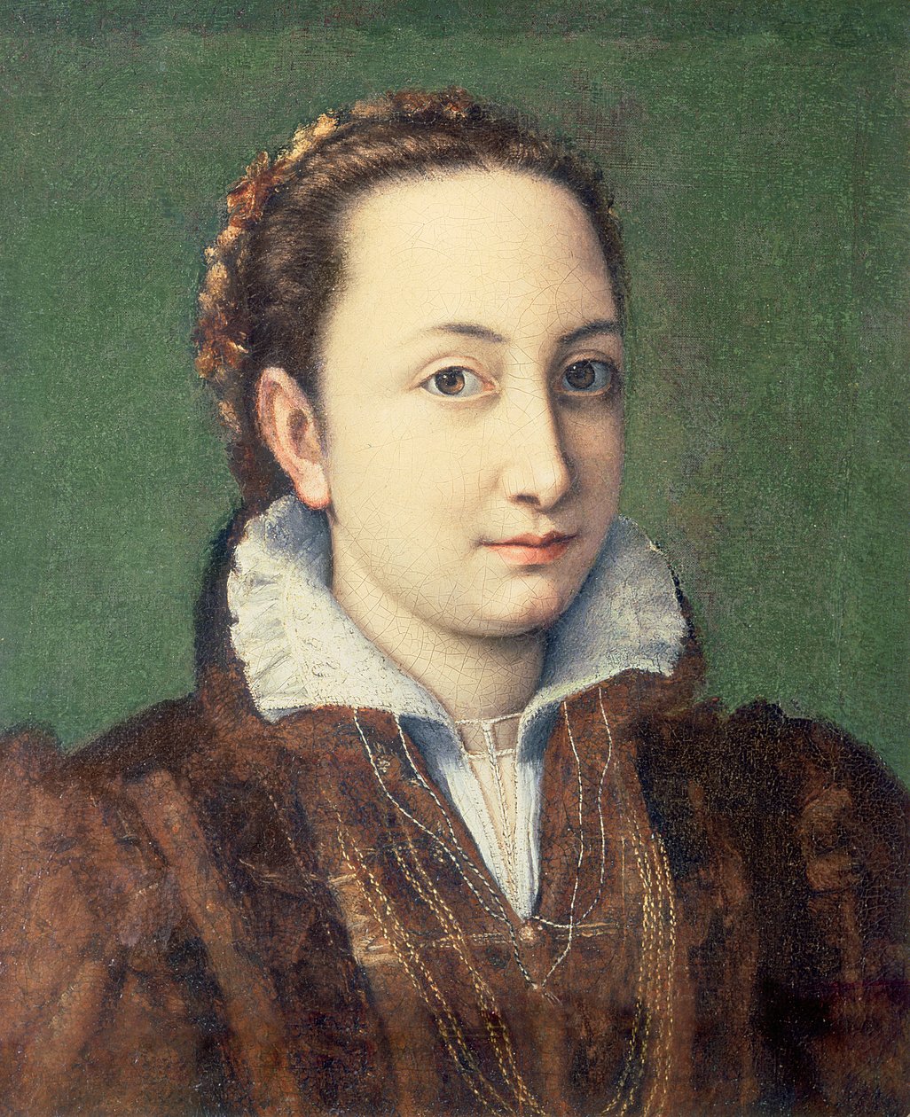 Omakuva, puettu Espanjan kuningattaren kunnianeito, 1559 (paneeli) tekijältä Sofonisba Anguissola