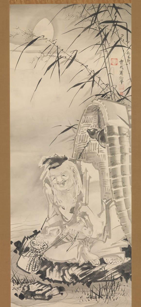 Tokaibo kalastuskorin kanssa, n. 1768. tekijältä Soga Shohaku