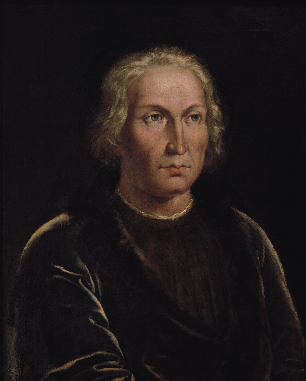 Kristoffer Kolumbuksen (1450-1506) muotokuva tekijältä Spanish School