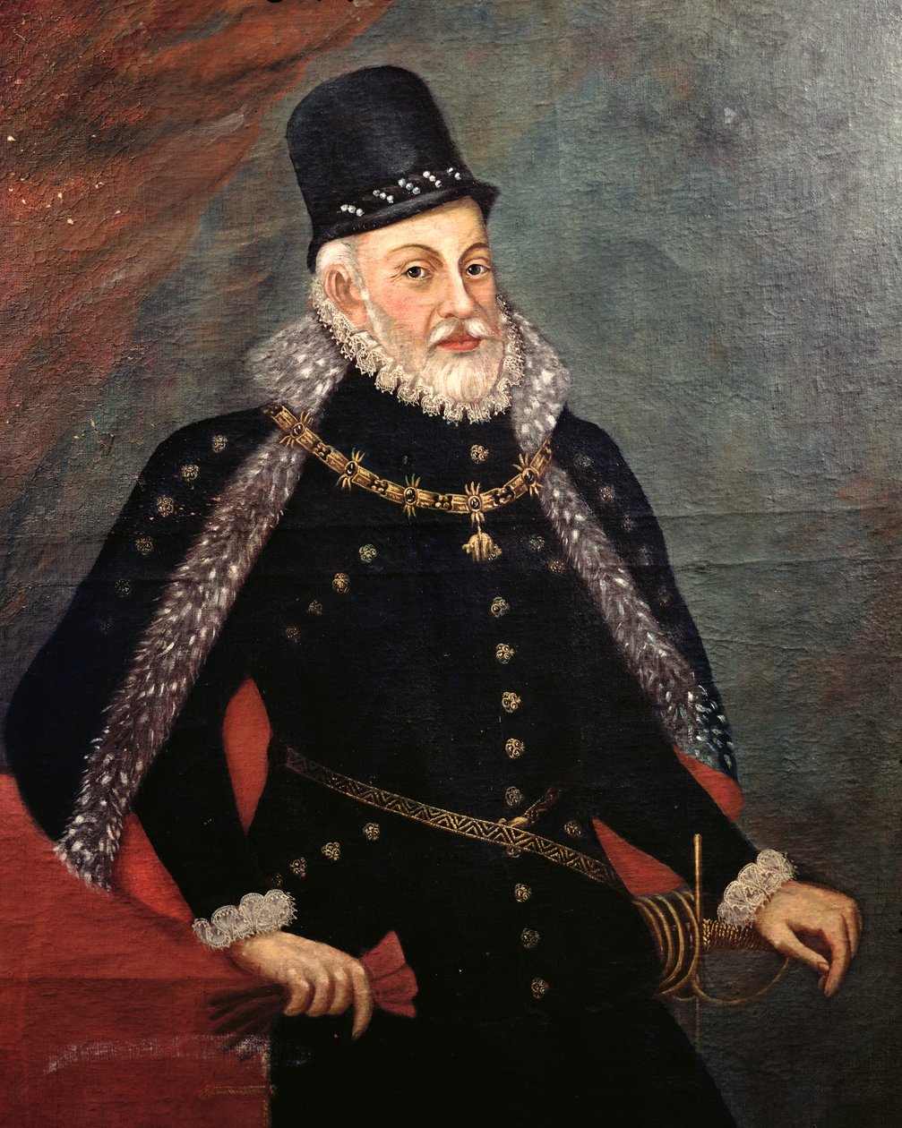 Muotokuva Espanjan Filip II:sta (1527-98) tekijältä Spanish School