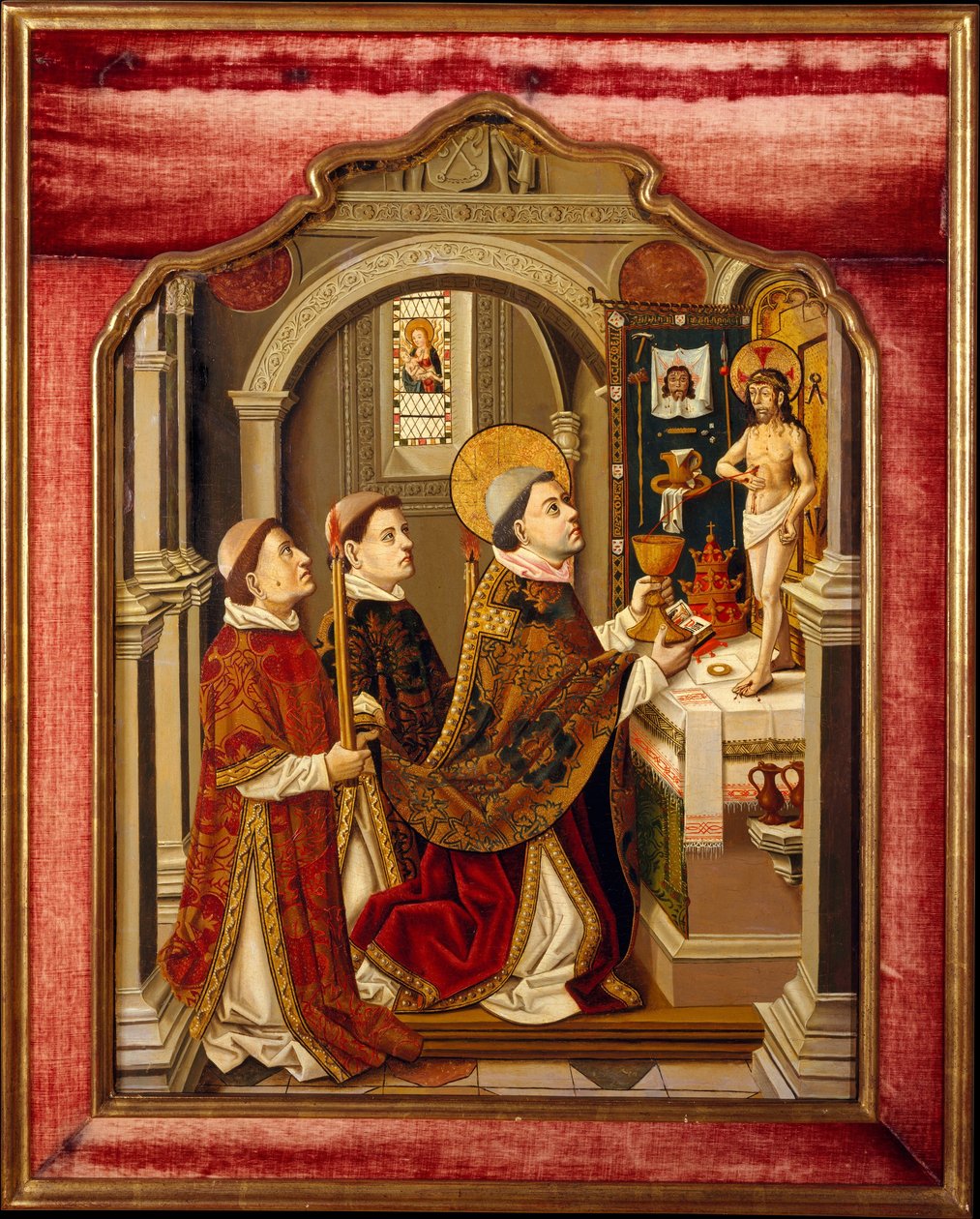 Pyhän Gregorian messu. tekijältä Spanish Painter