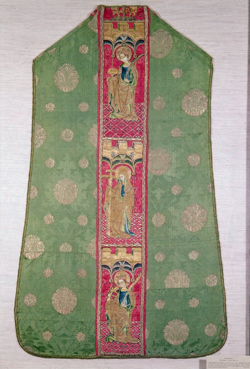 Espanjalainen chasuble, n. 1425-1450 (kirjailtu silkki) tekijältä Spanish School