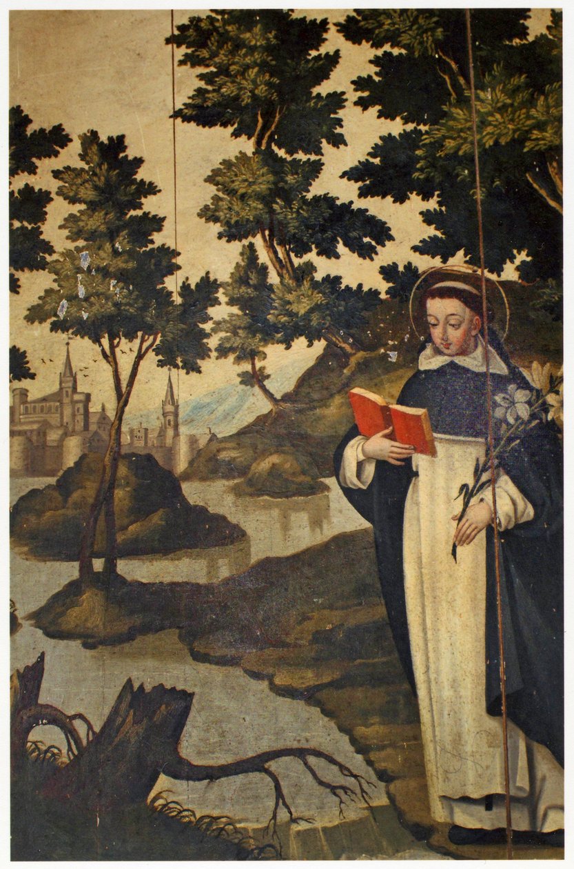 St. Dominic pitelee liljaa 1600-luvulla tekijältä Spanish School