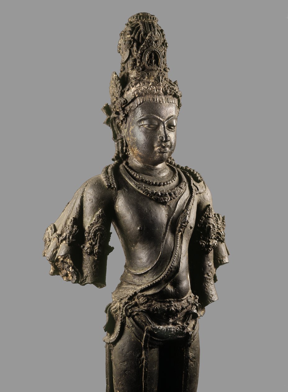 Avalokitesvara-hahmo Srivijaya-ajalta, löydetty Chaiyasta, Thaimaasta, 9.-10. vuosisadalla (pronssi) tekijältä Srivijaya