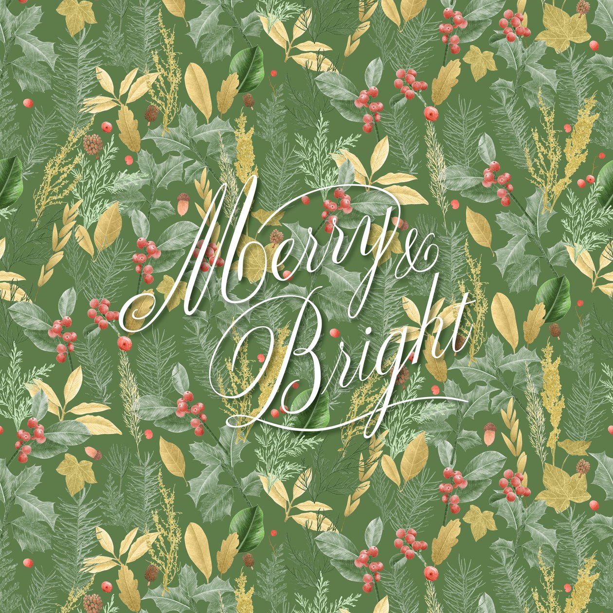 Merry & Bright, 2021 (grafiittikynä ja digitaalinen) tekijältä Stacy Hsu