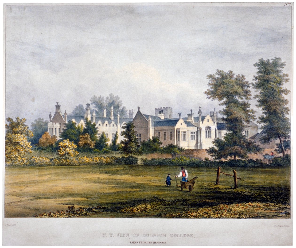 Dulwich College, Lontoo, 1830 tekijältä Standidge and Co