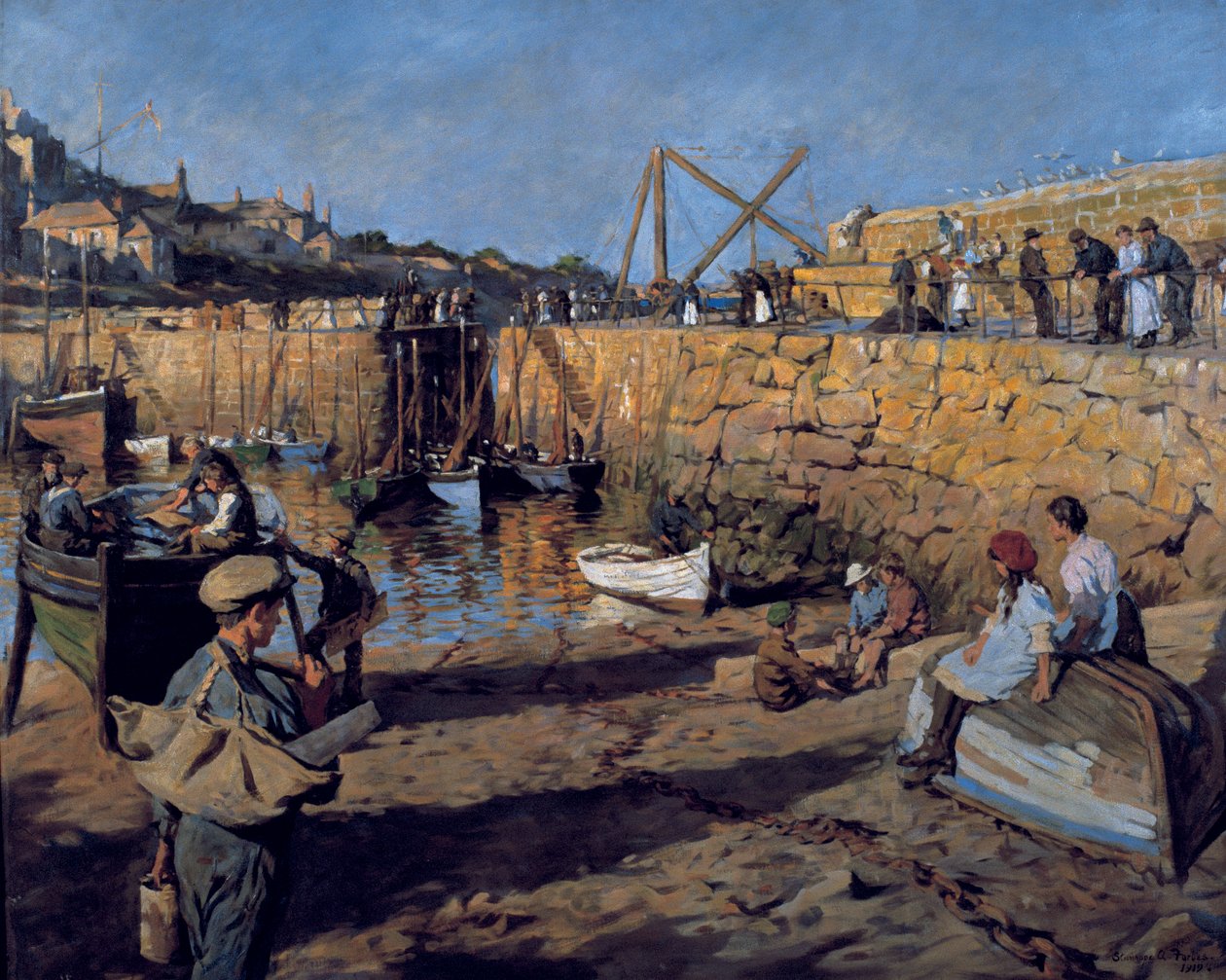 Varustaminen, Mousehole Harbor tekijältä Stanhope Alexander Forbes