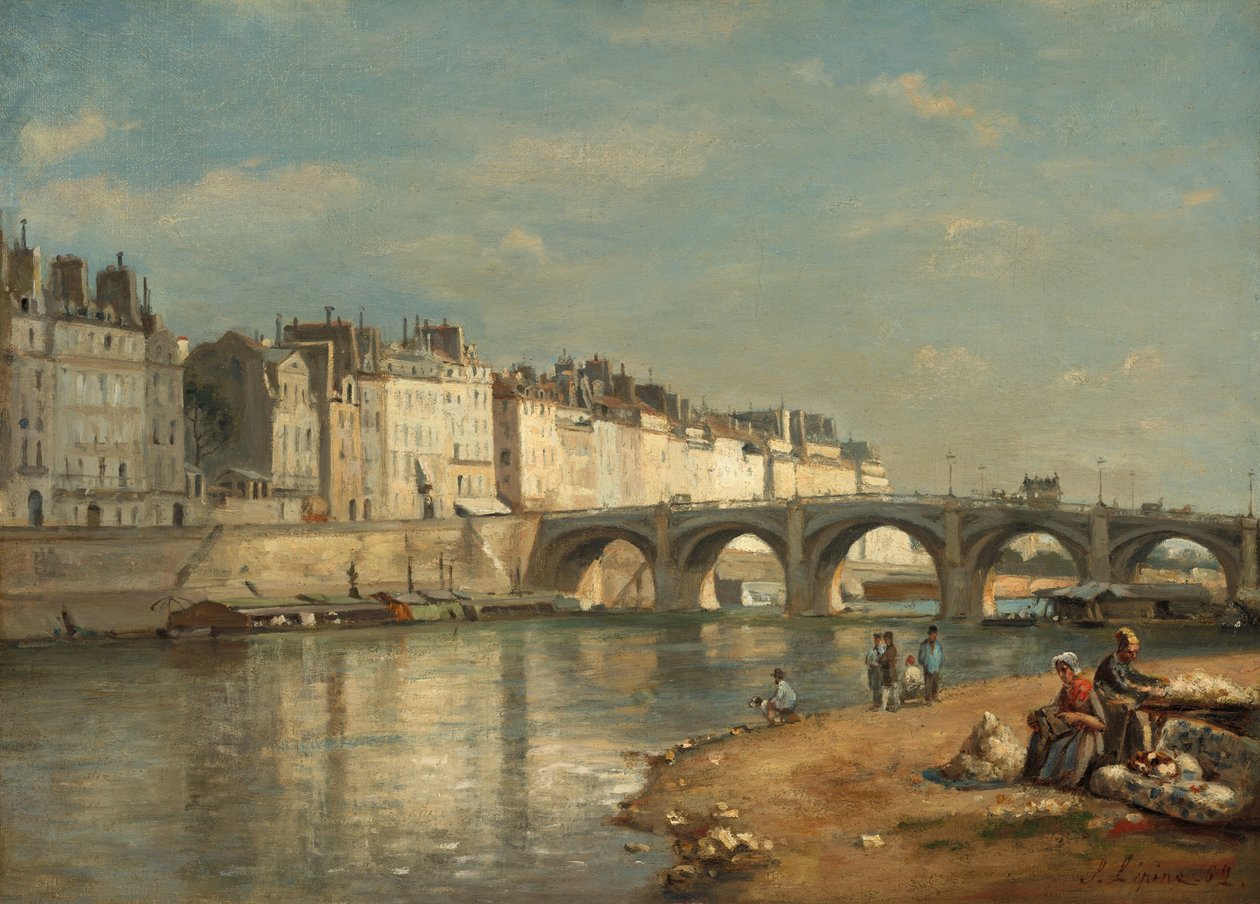 Tournellen silta, Pariisi, 1862. tekijältä Stanislas Lepine