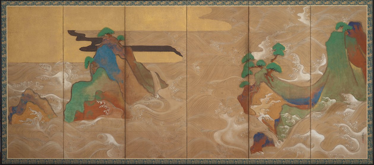 Aallot Matsushimassa 1600-luvulla. tekijältä Sôtatsu