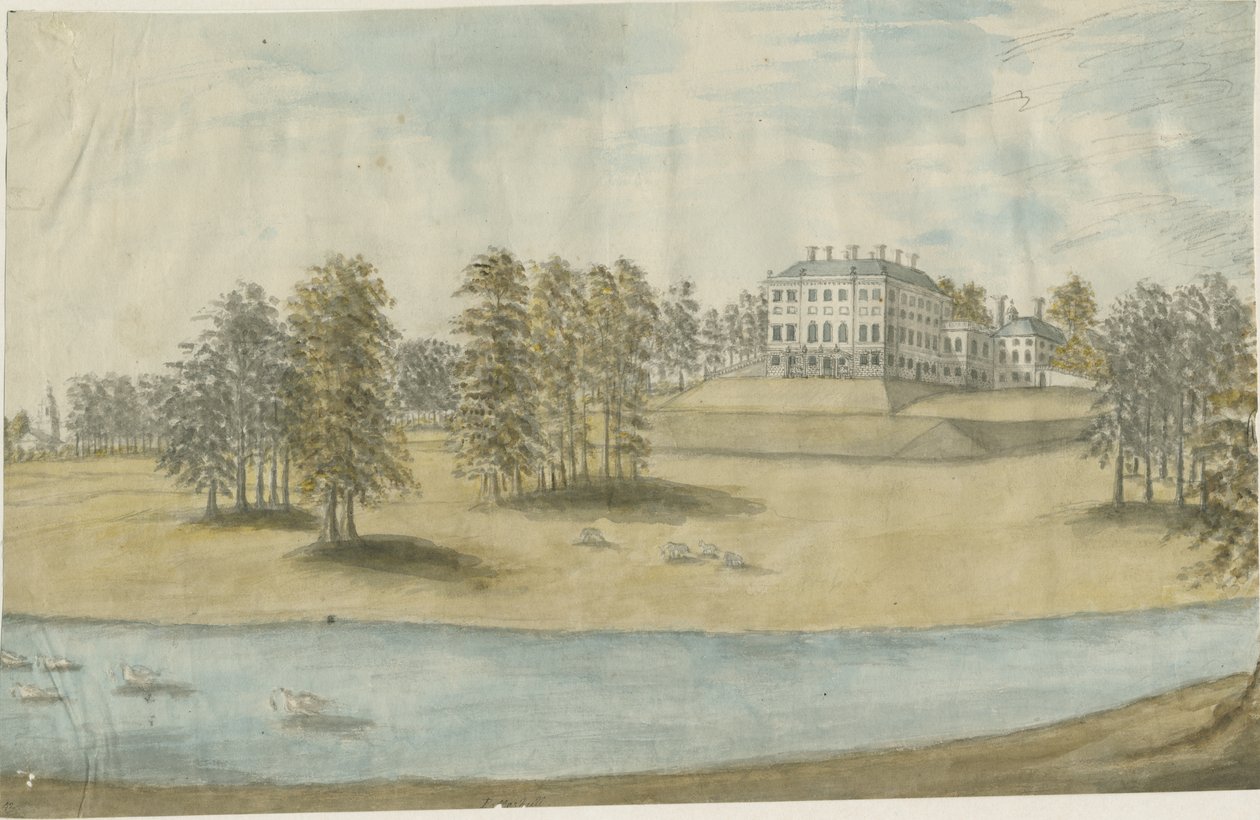 Patshull House: akvarellimaalaus ja [1790-luku] tekijältä Stebbing Shaw