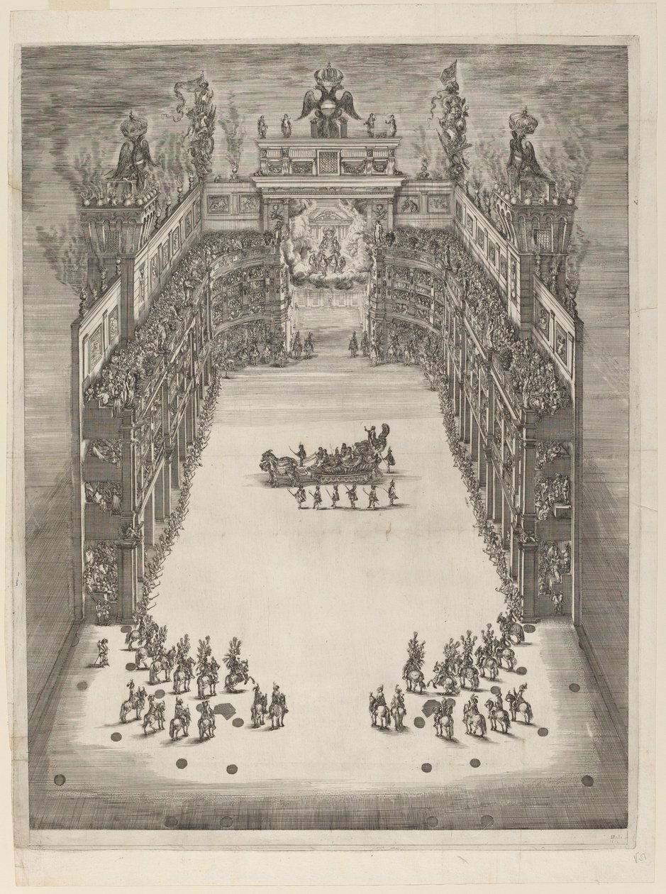 Ilmakuva teatterista, 1652. tekijältä Stefano della Bella