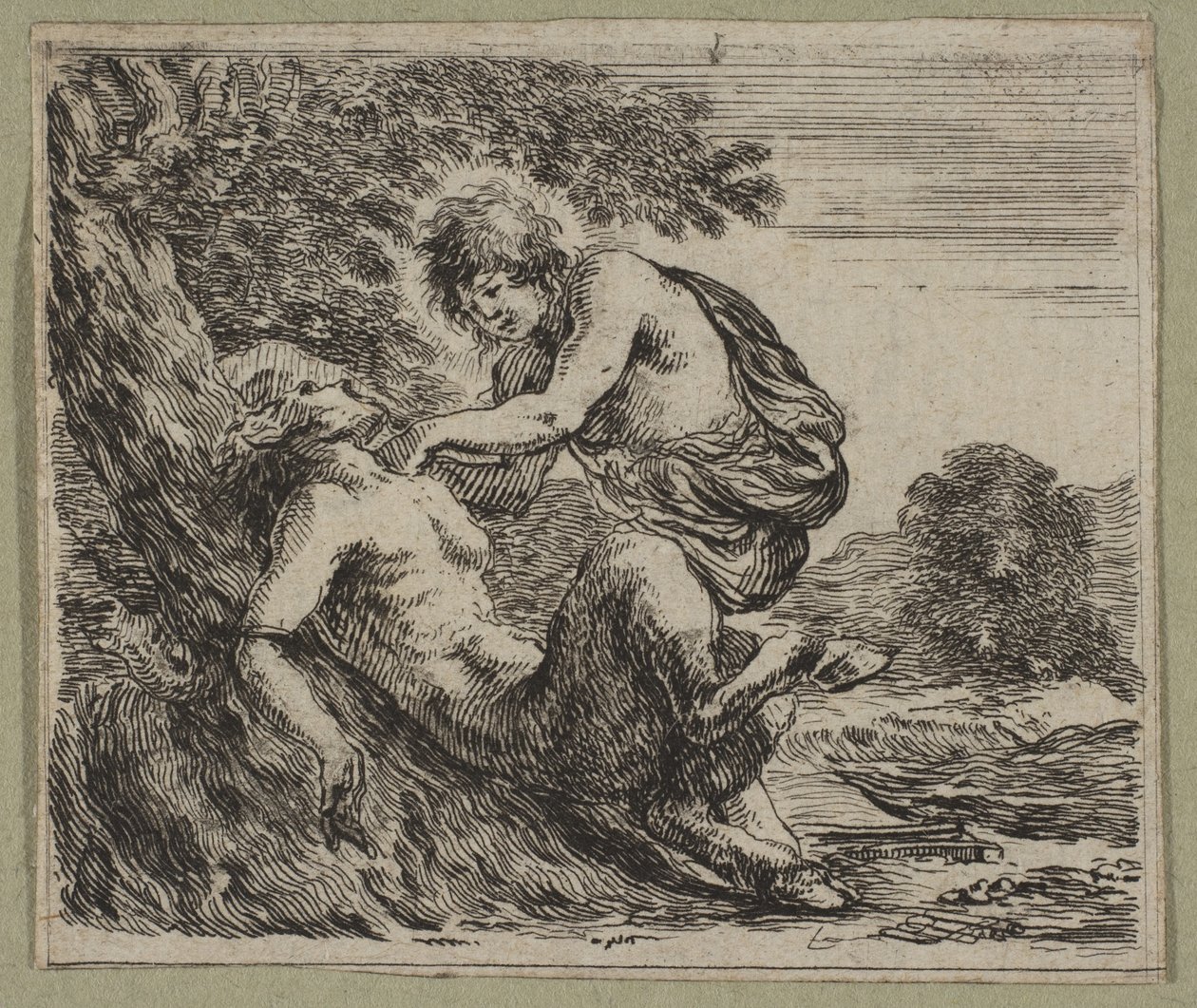 Apollon ja Marsyas, 1644 tekijältä Stefano della Bella