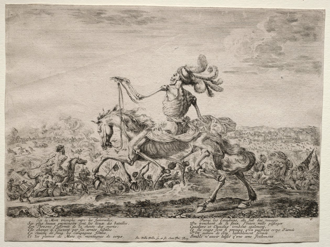 Kuolema taistelukentällä, 1646-1647. tekijältä Stefano della Bella