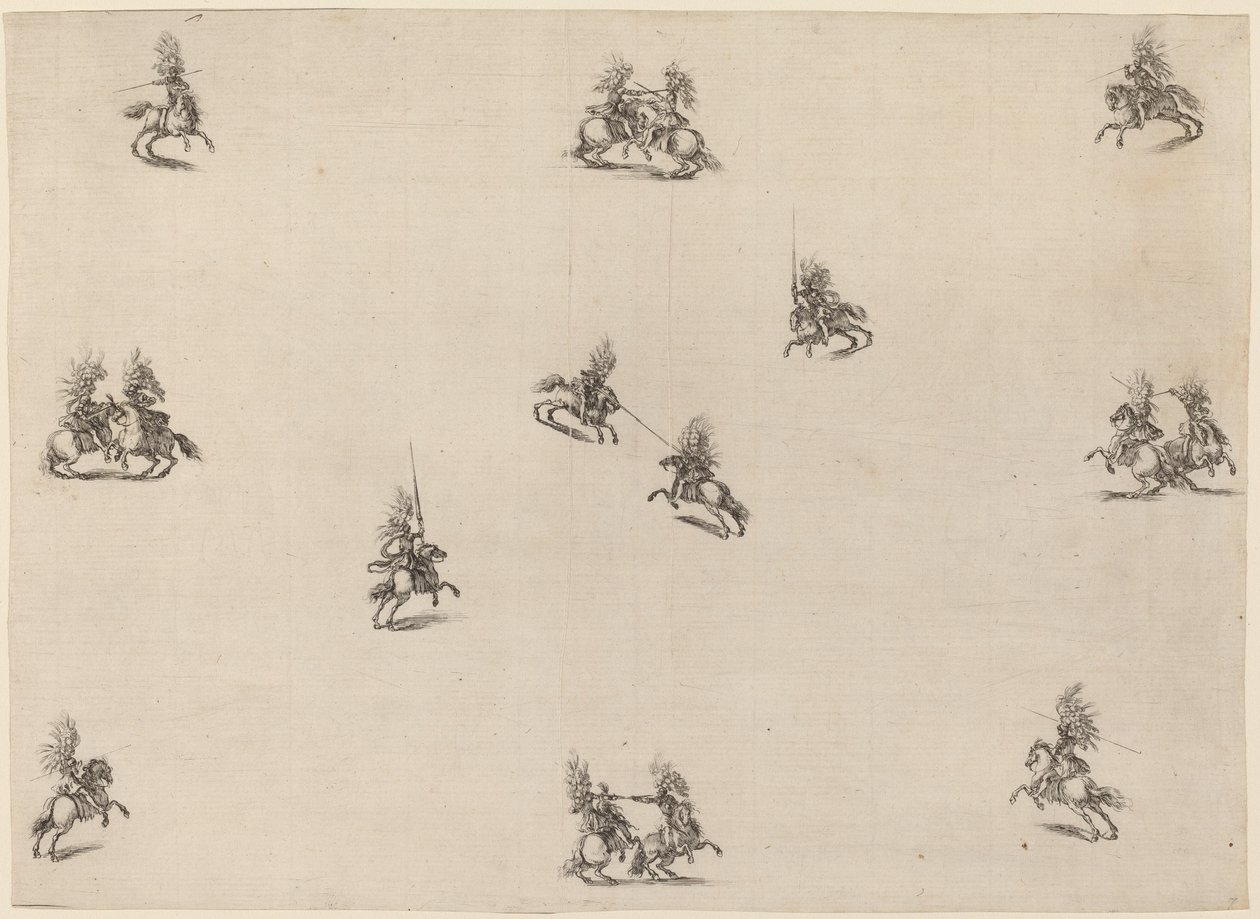Fighting Cavaliers, 1652. tekijältä Stefano della Bella