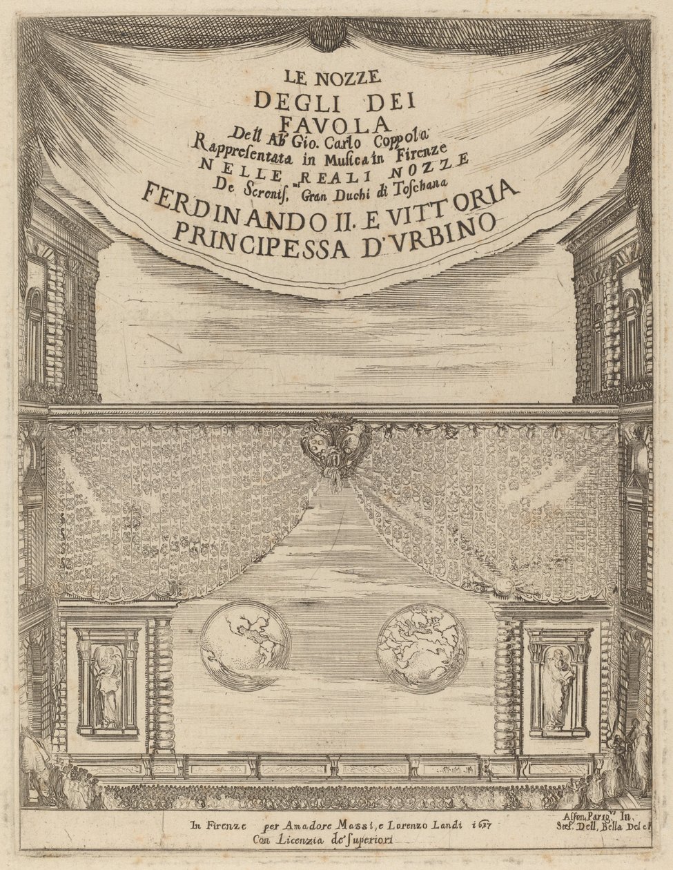 The Wedding of the Gods: Frontispiece tekijältä Stefano della Bella