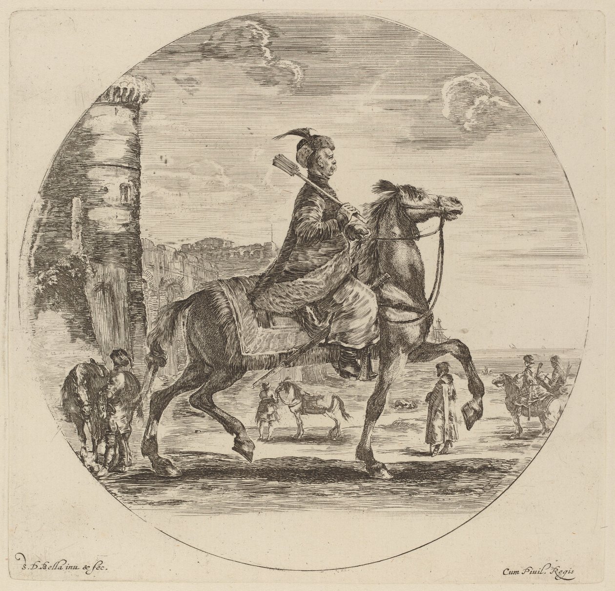 Puolan Cavalier. tekijältä Stefano della Bella