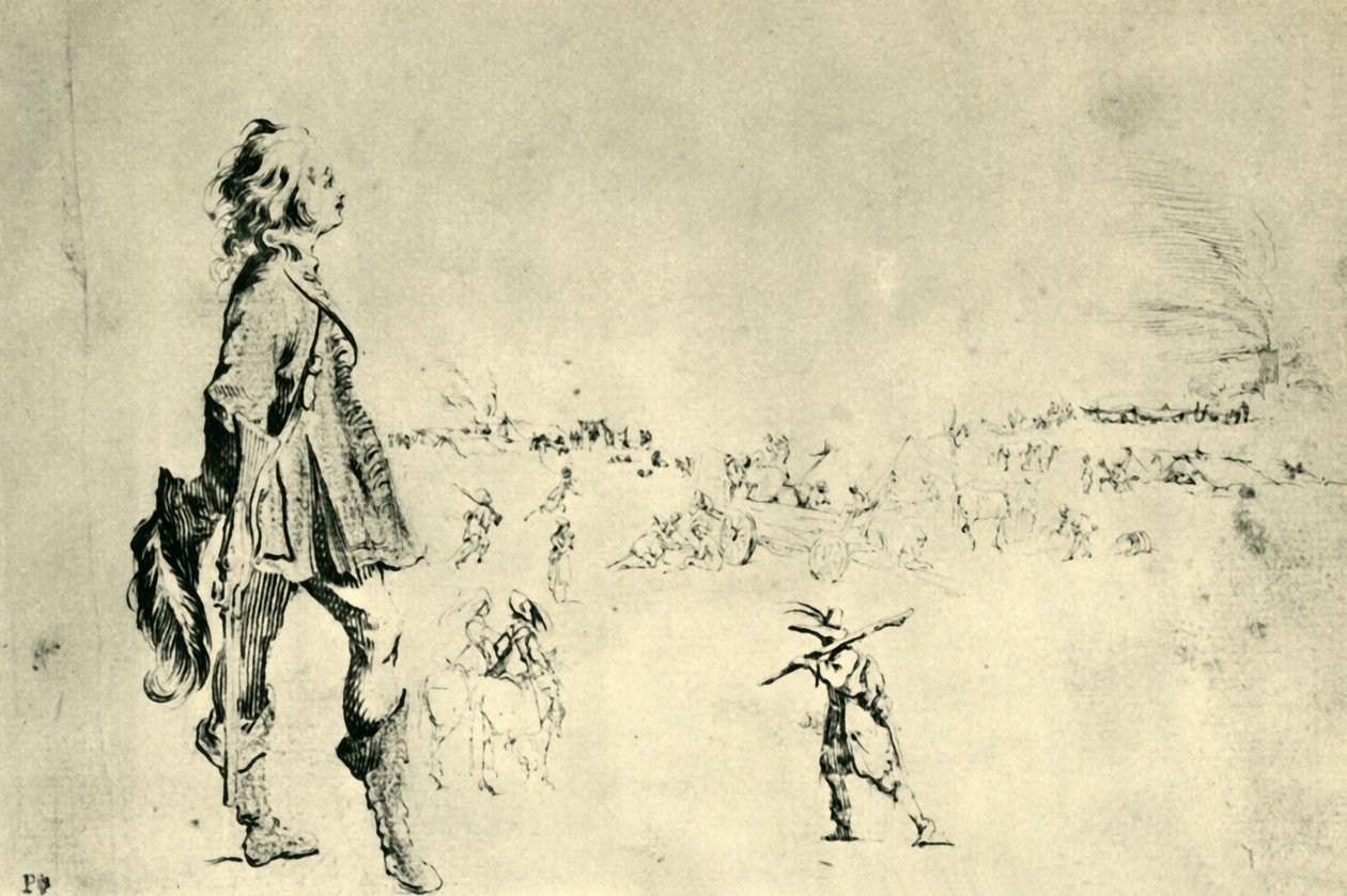 Pysyvä mieshahmo, 1633-1634, 1943. tekijältä Stefano della Bella