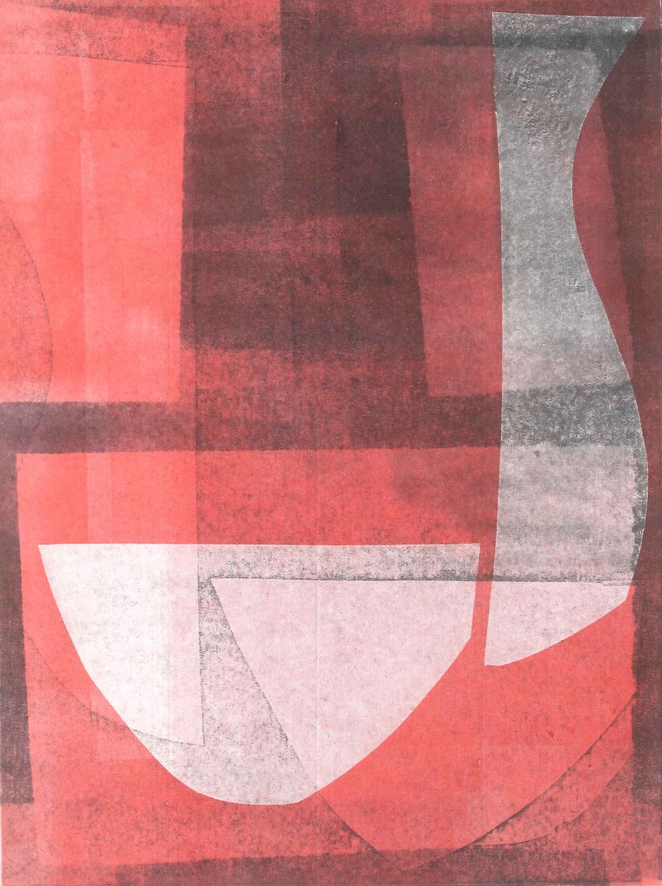 Kulho ja kannu, 2015 (monoprintti paperille) tekijältä Stephen Dow