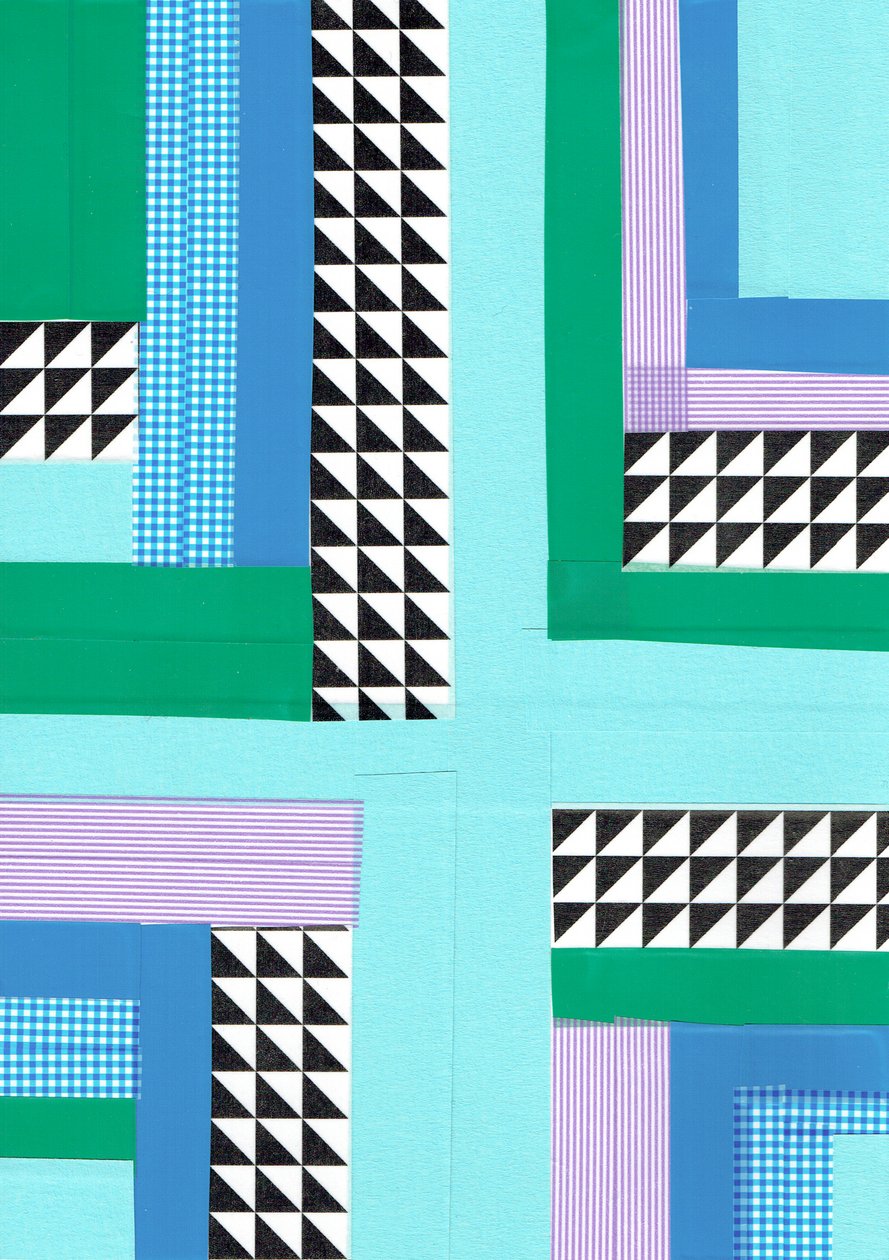 Criss cross I, 2017 (teippi paperille) tekijältä Stephen Dow