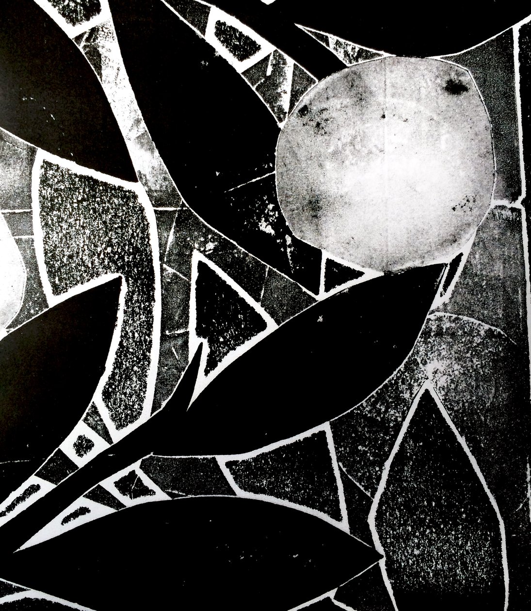 Kuupuu, 2016 (monoprint-kollaasi) tekijältä Stephen Dow