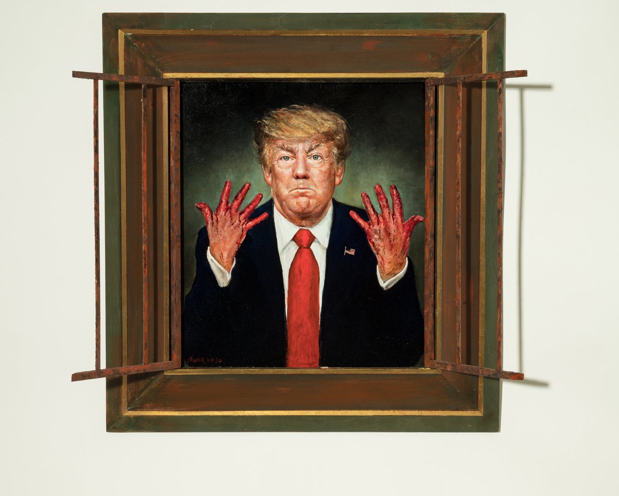 Trump syytteeseen, 2020 (öljy paneeliin) tekijältä Steven Skollar