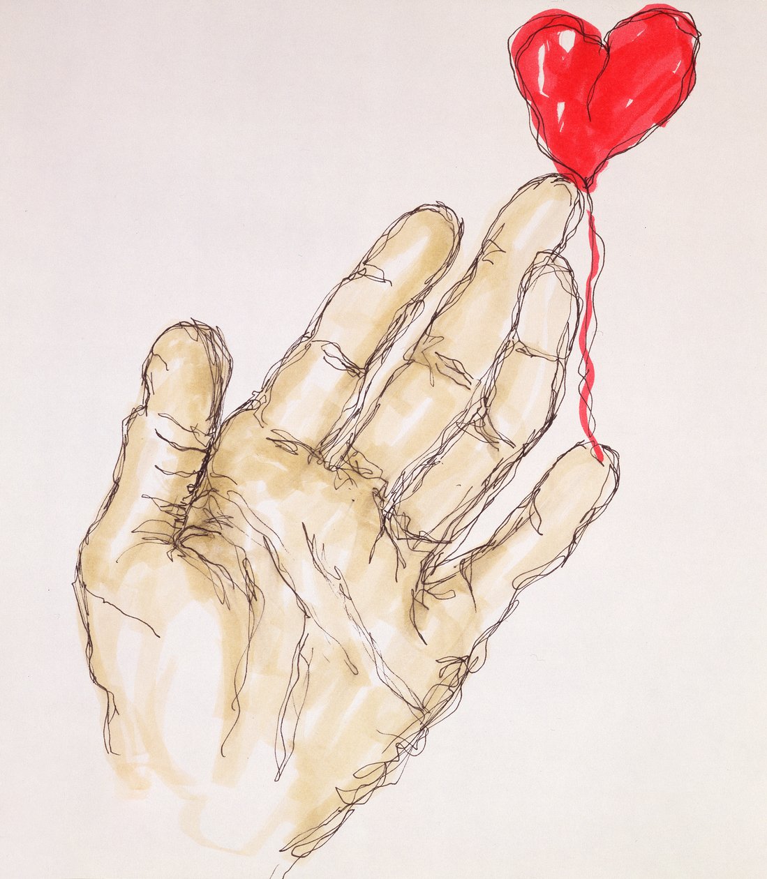 Touch Me, 1996 (kynä ja wc paperilla) tekijältä Stevie Taylor
