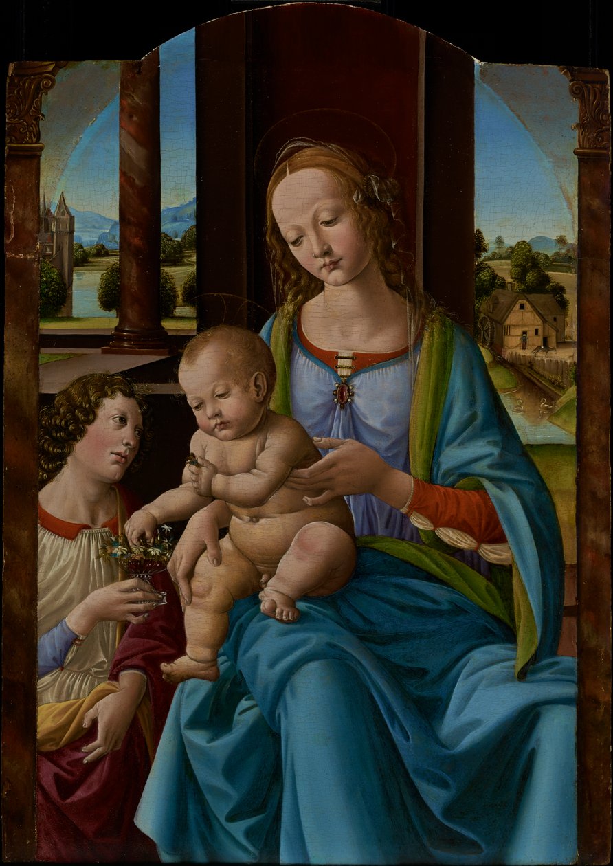 Madonna ja lapsi tekijältä Studio of Lorenzo di Credi
