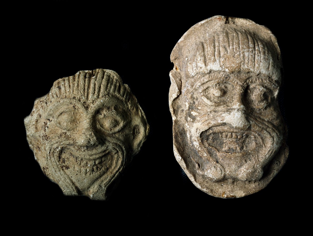 Demonin päät Humbaba (terrakotta) tekijältä Sumerian Sumerian