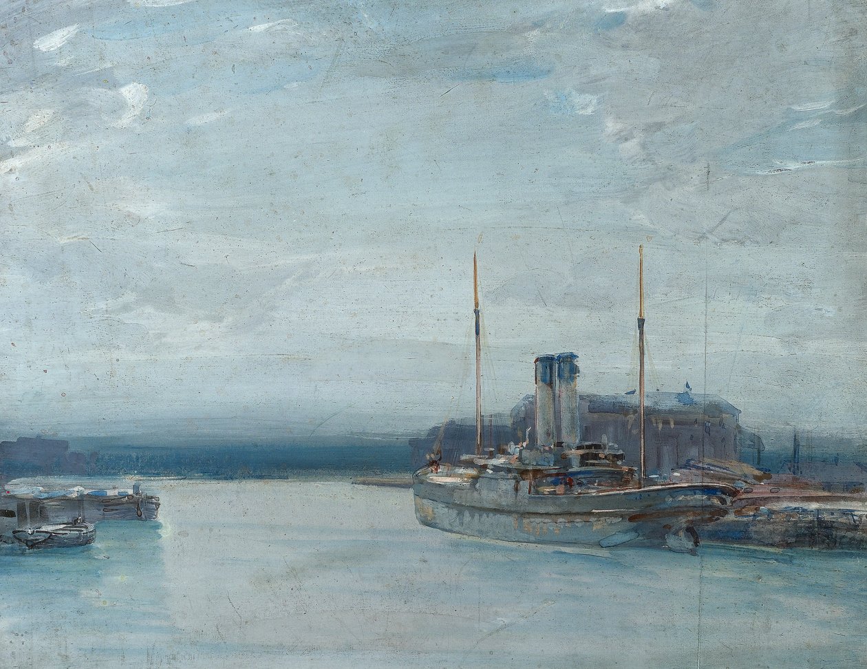 Twilight, n. 1910 (öljy paneelille) tekijältä Sunderland Rollinson