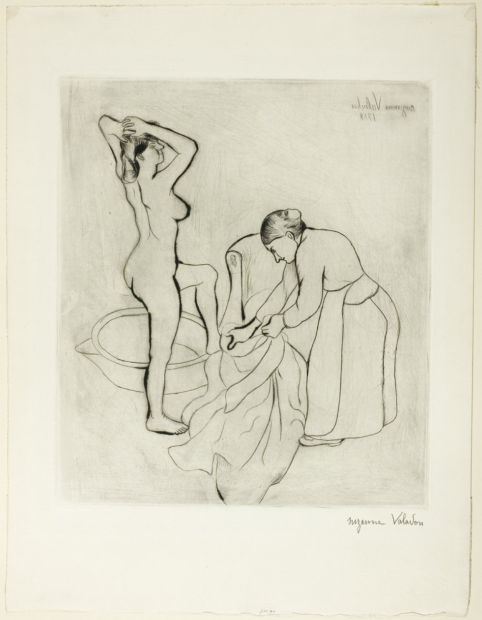 Nainen kylpylässään tekijältä Suzanne Valadon
