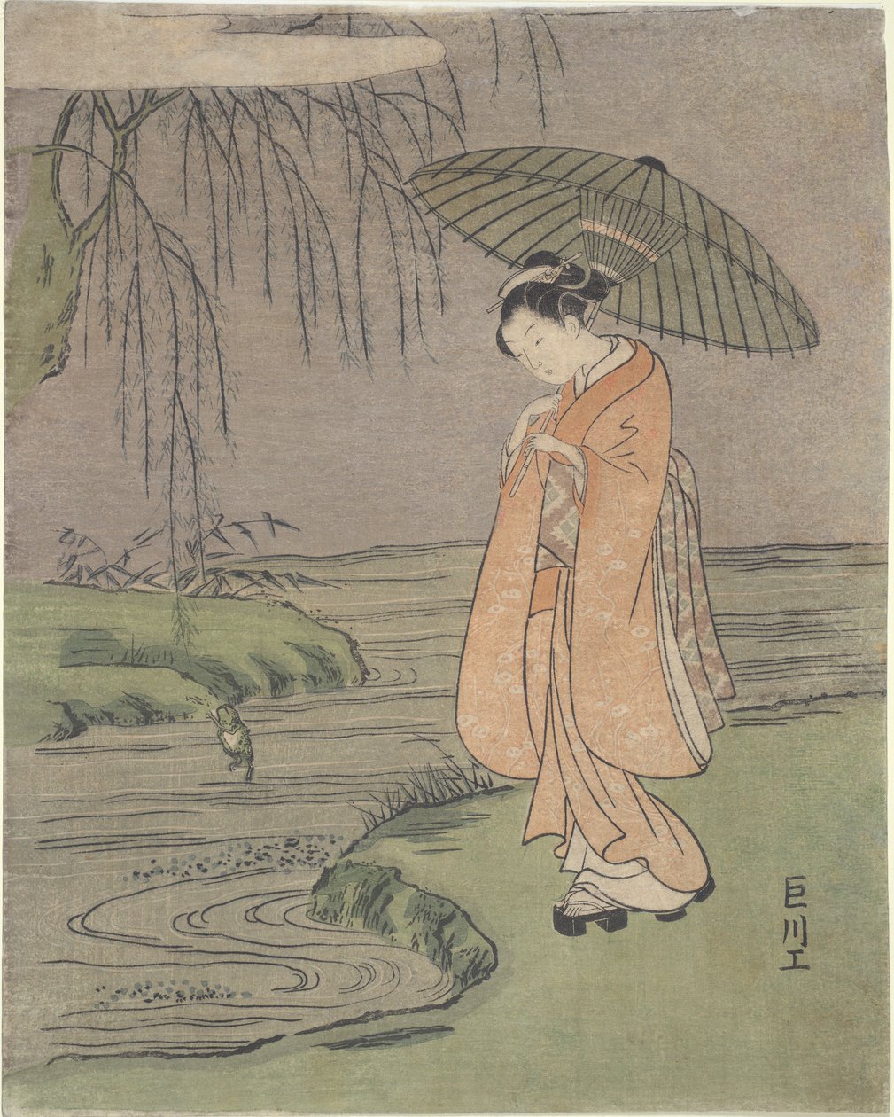 Parody of Ono no Tofu tekijältä Suzuki Harunobu