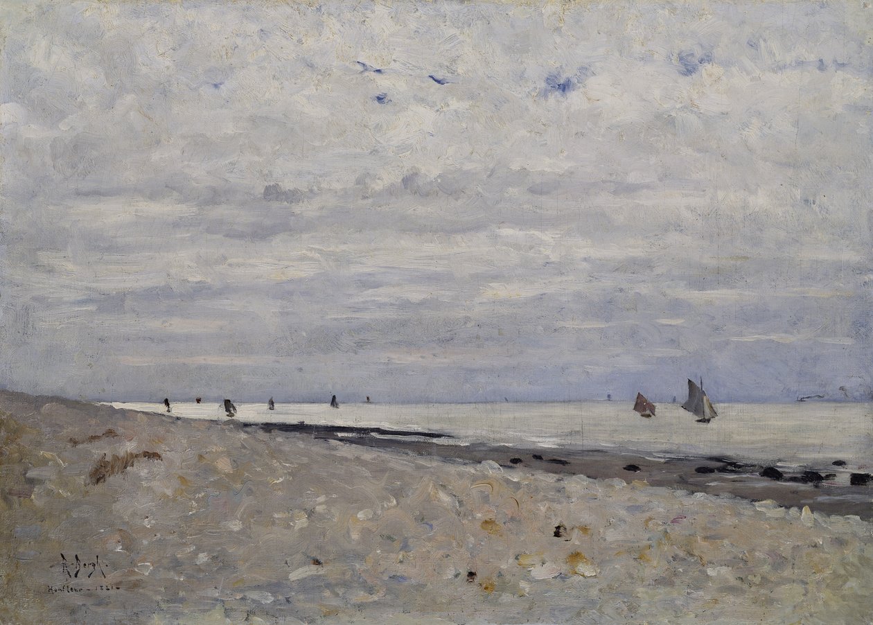 Merimaisema Honfleurin edustalla, 1881 tekijältä Sven Richard Bergh