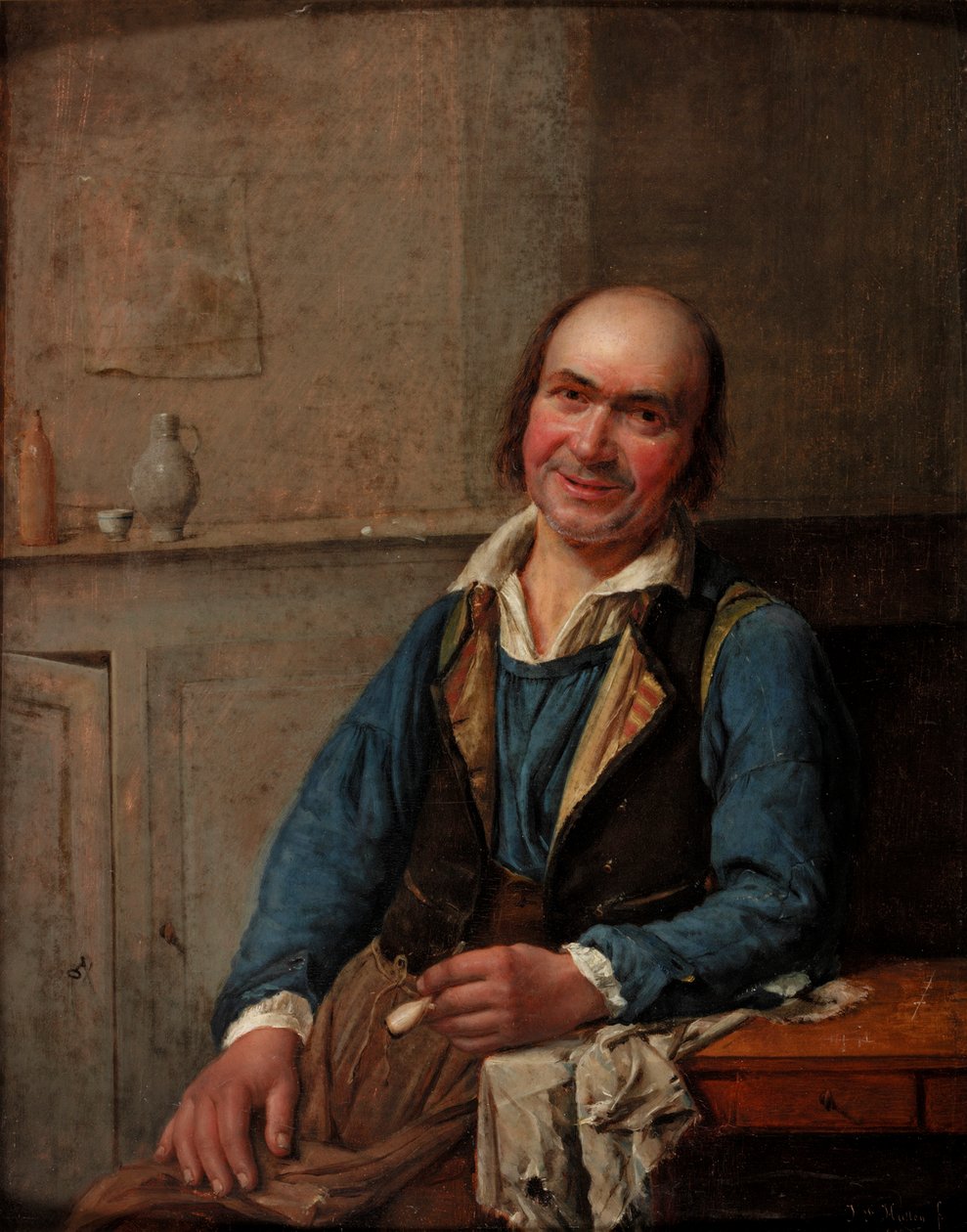 Muotokuva hymyilevästä miehestä, 1837 tekijältä T.F. Hutten