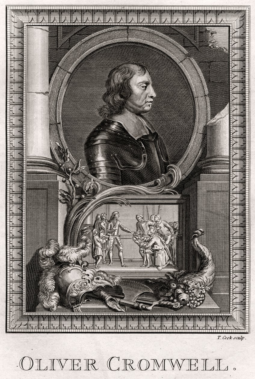 Oliver Cromwell, 1775 tekijältä T. Cook