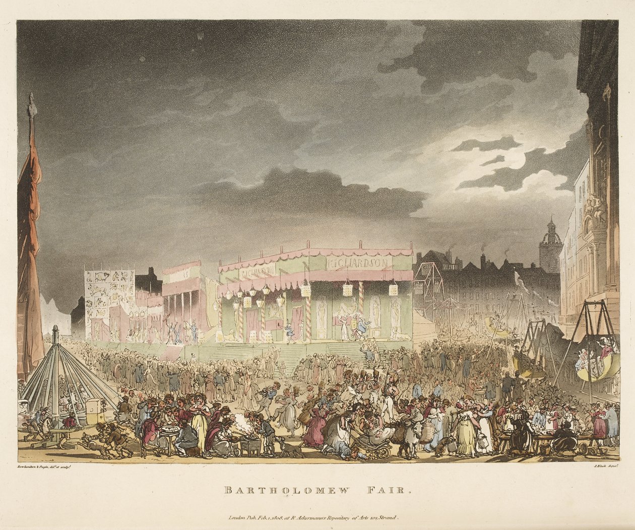 Bartolomeuksen messut tekijältä T. & Pugin A.C. (1762 1832) (after) Rowlandson