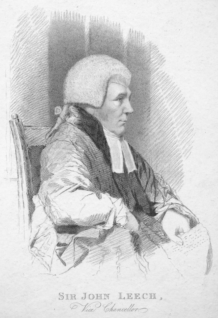 Sir John Leech, varakansleri, 1820. tekijältä T. Wright