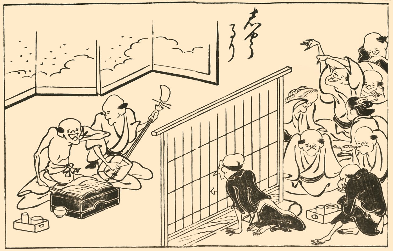 Muusikot, 1793, 1924. tekijältä Takehara Shunchosai