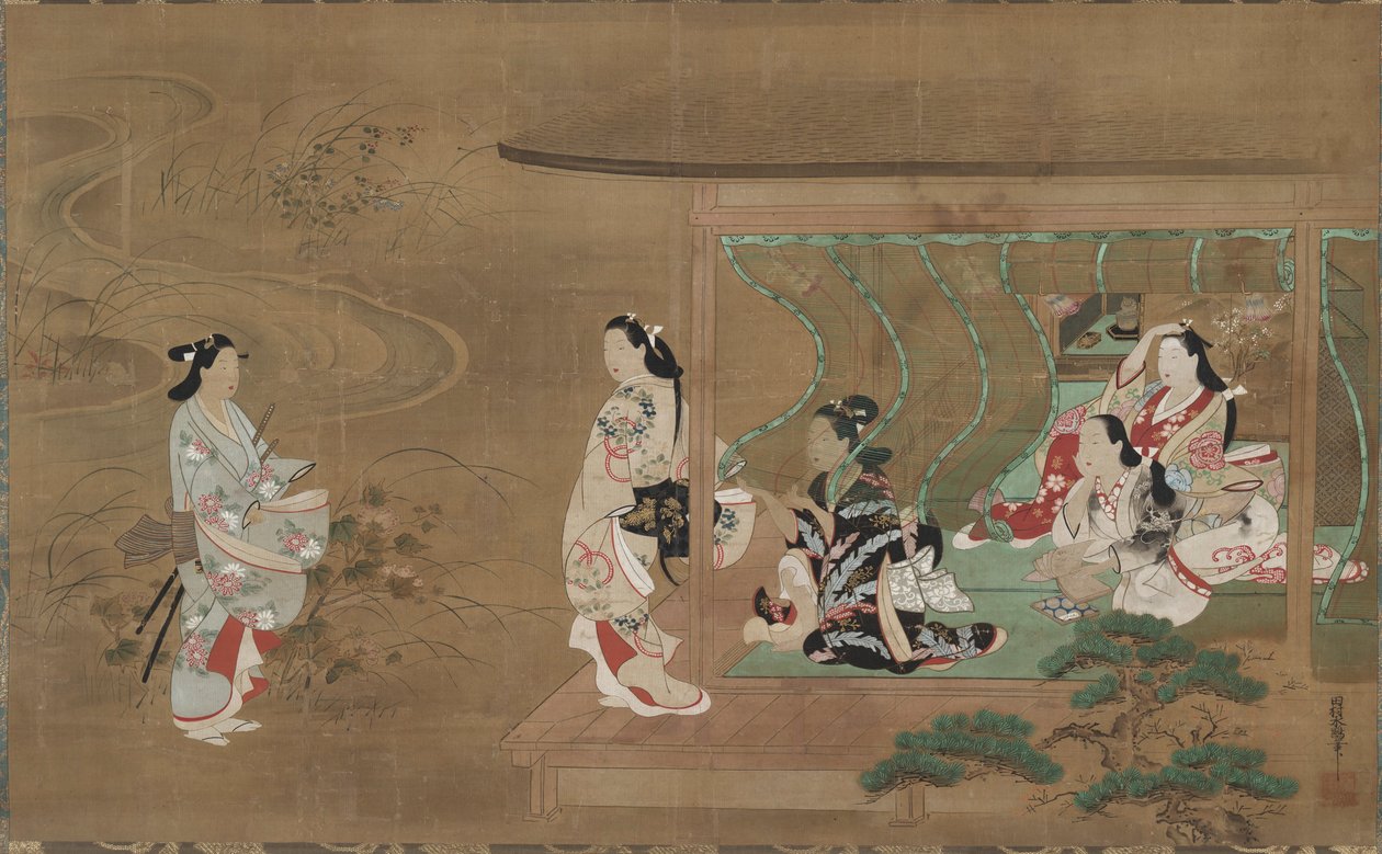 Rakastajan vierailu, 1680-1730. tekijältä Tamura Suio