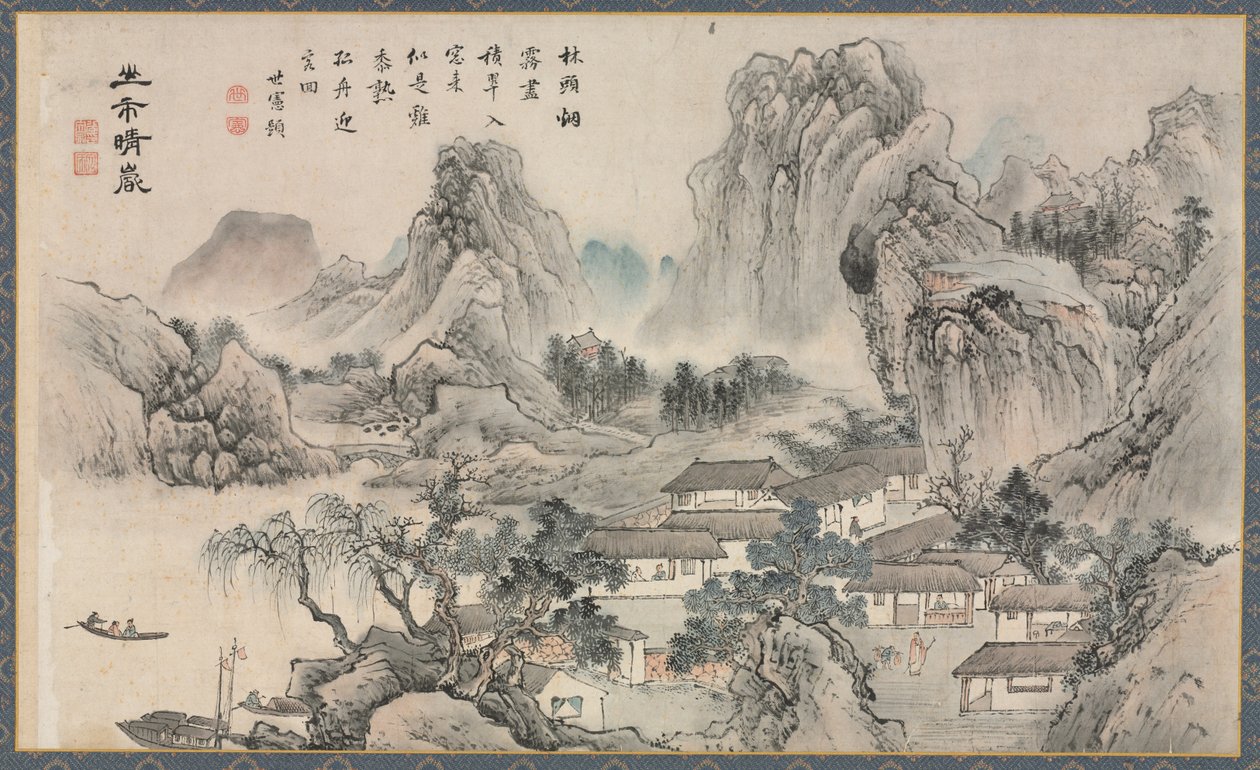Näkymät Xiao- ja Xiang-joille, 1788. tekijältä Tani Bunch