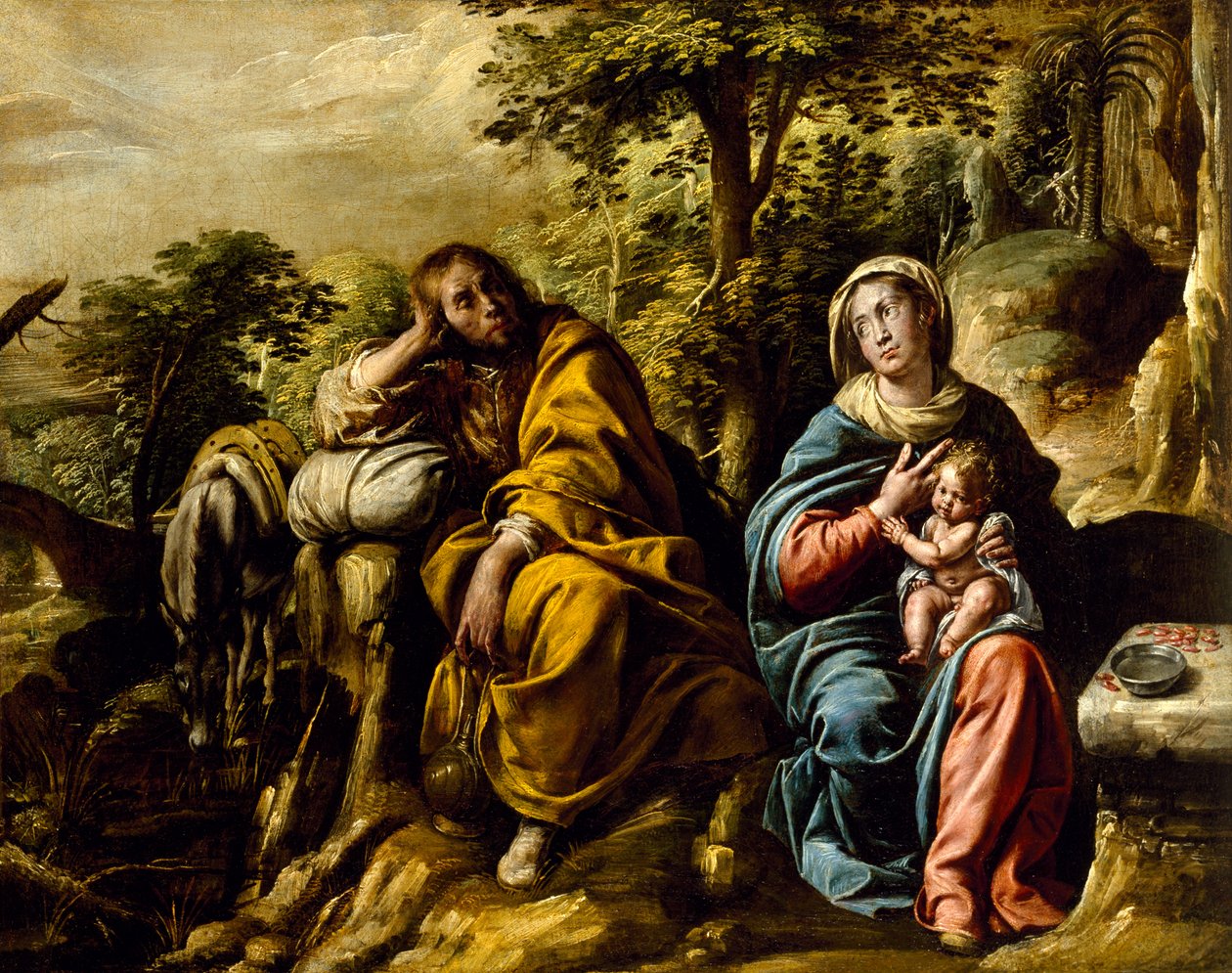 The Rest on the Flight to Egypt, n. 1625-30 tekijältä Tanzio da Varallo