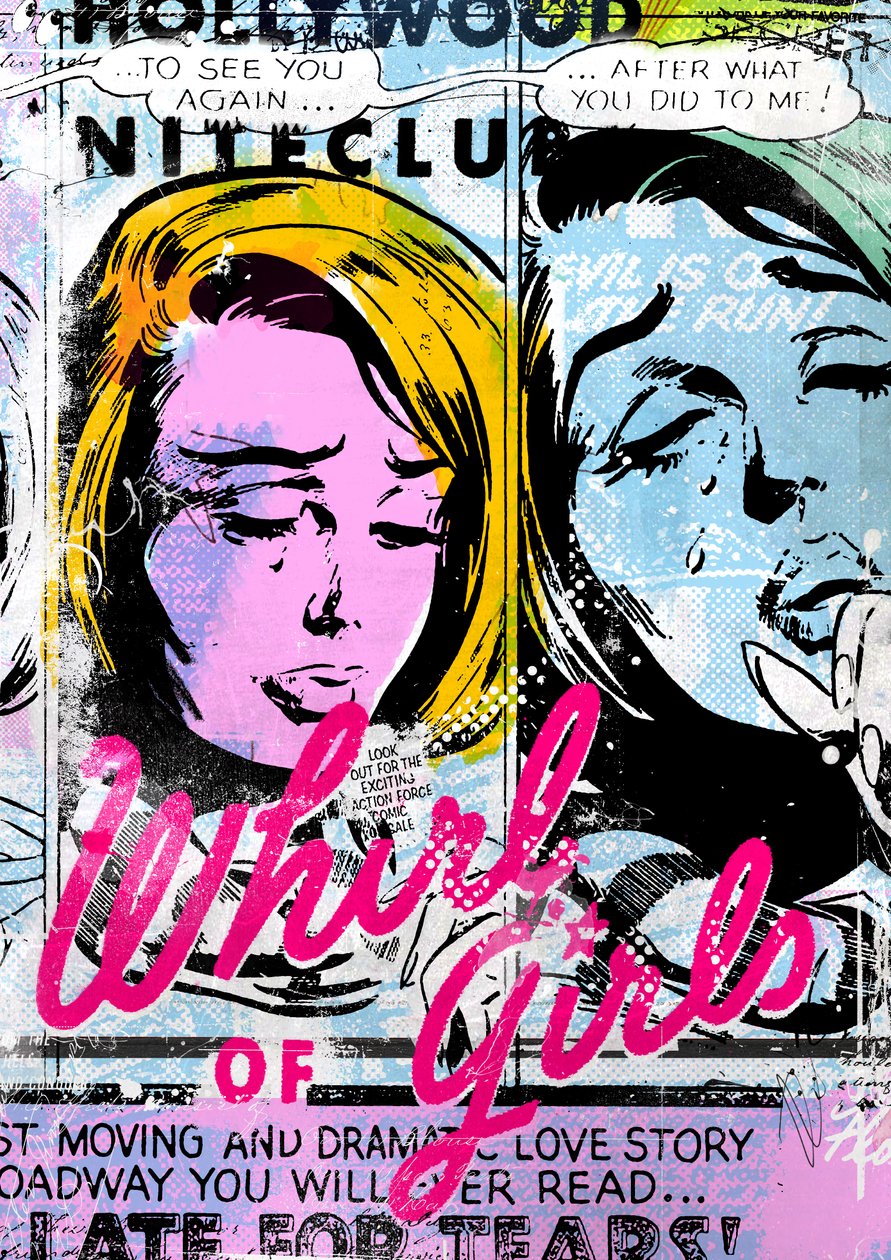 Whirl of Girls, 2015 (Colagem sobre tela) finlandês tekijältä Teis Albers