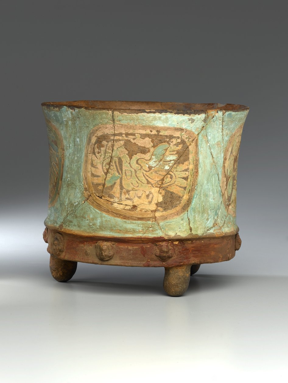 Tripod Jar, n. 800 (savi) (katso myös 278901 & 278903-278904) tekijältä Teotihuacan